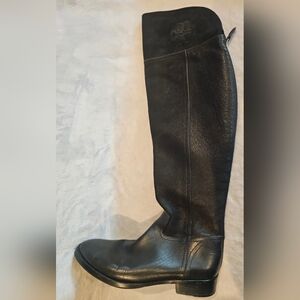 Tory Burch Black Leather Over The Knee Boots- VERY LIGHTLY USED